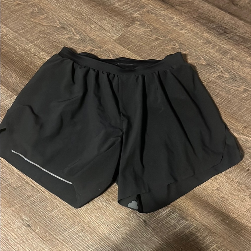 Lululemon Athletica Black Athletic Shorts with Reflective Detail